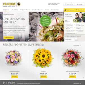 Fleurop Webseite